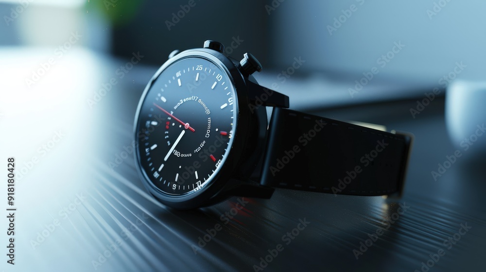 Modern smartwatch with a customizable clock face Modern smartwatch with a customizable clock face