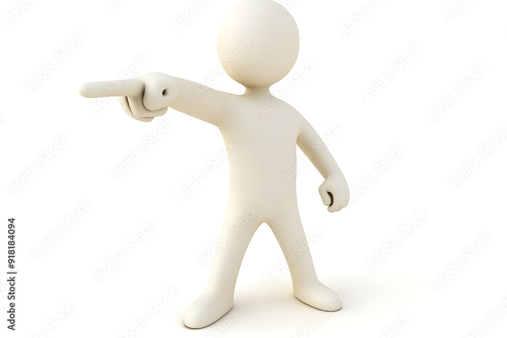 3d people - man, person presenting - pointing. 3d people - man, person presenting - pointing.