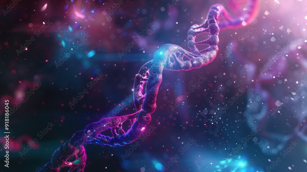 DNA double helix genetic material. Gene sequencing abstract design. Floating in space background, .science, abstract, biology, biotechnology, molecular, health, genetic DNA double helix genetic material. Gene sequencing abstract design. Floating in space background, .science, abstract, biology, biotechnology, molecular, health, genetic