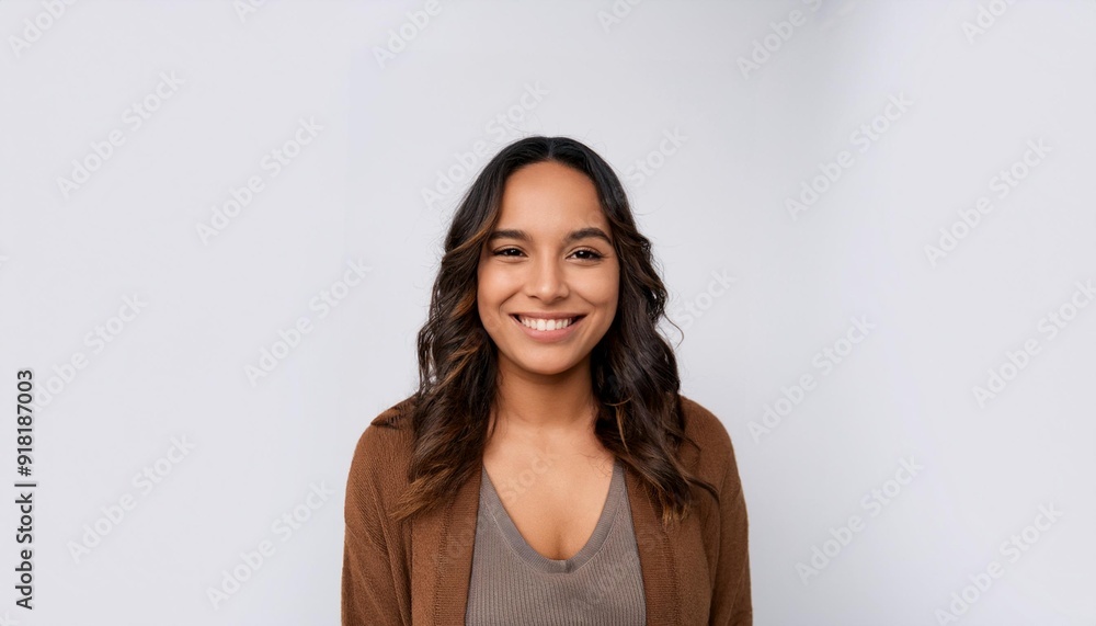Young Uruguayan woman happy and smiling isolated Young Uruguayan woman happy and smiling isolated