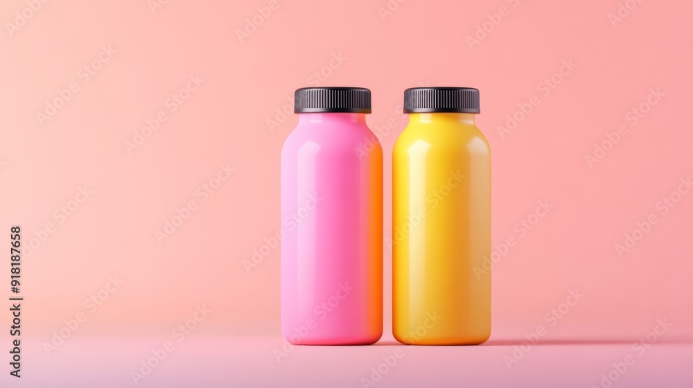 Sleek, contemporary package design for a health drink, clean lines, fresh colors, and modern fonts, energetic and refreshing, isolated on a gradient background Sleek, contemporary package design for a health drink, clean lines, fresh colors, and modern fonts, energetic and refreshing, isolated on a gradient background