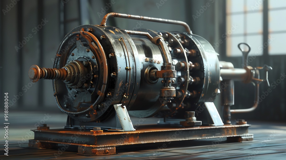 3D render of a light industrial grinder 3D render of a light industrial grinder