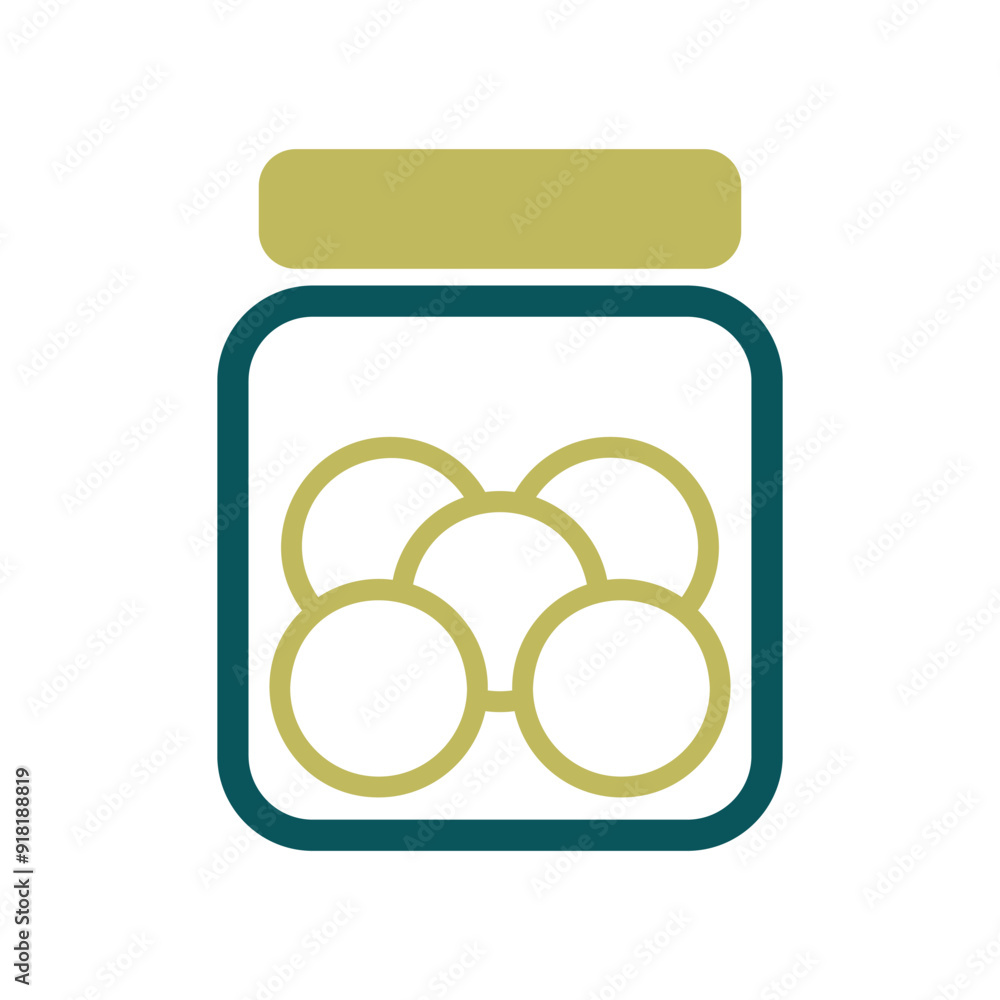 Cookie jar vector icon. Kitchen appliance Cookie jar vector icon. Kitchen appliance