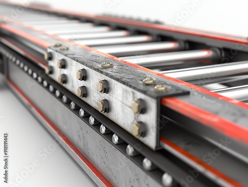 Detailed 3D render of a light industrial conveyor photo