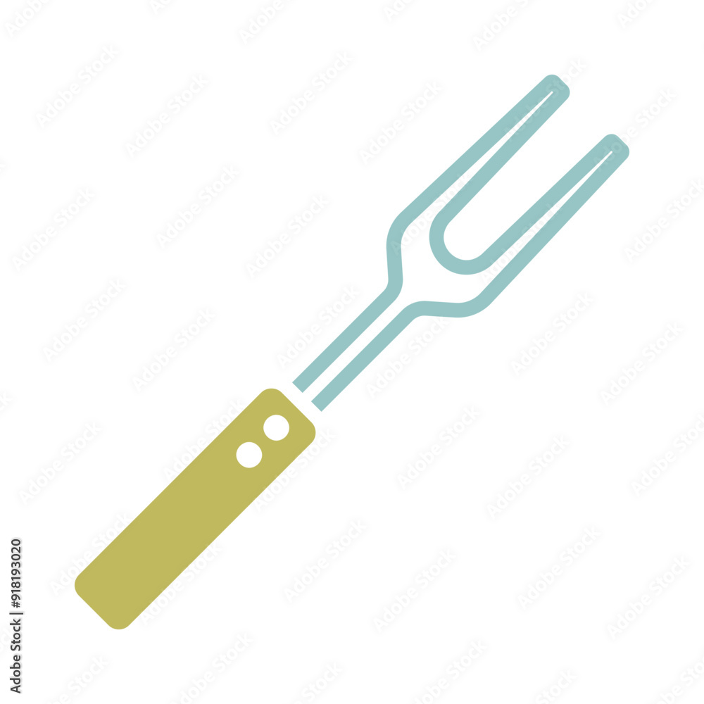 Bbq fork vector icon. Kitchen appliance Bbq fork vector icon. Kitchen appliance