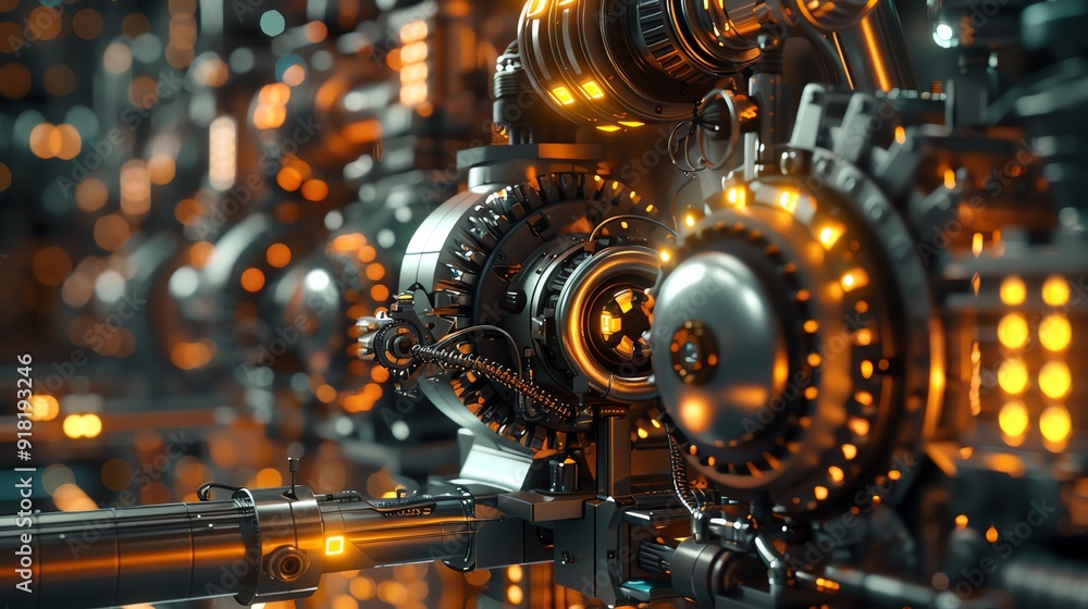 Light industrial 3D render, intricate machinery Light industrial 3D render, intricate machinery