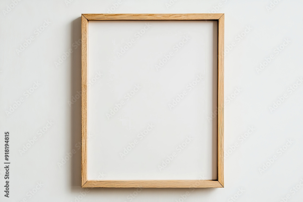 A wooden frame with a white background A wooden frame with a white background