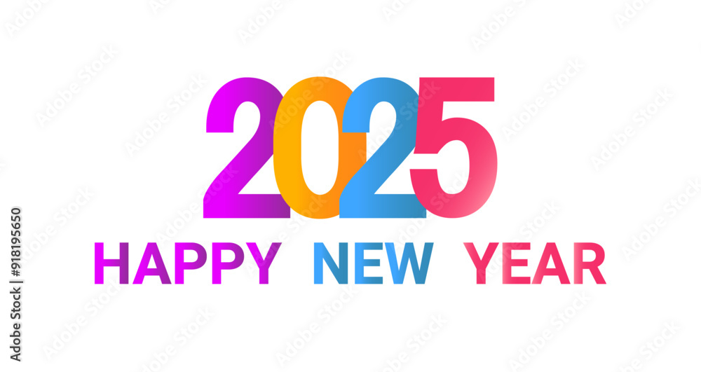 Happy New Year - 2025 Greetings - and New Year 2025 Celebration Vector Illustration Happy New Year - 2025 Greetings - and New Year 2025 Celebration Vector Illustration