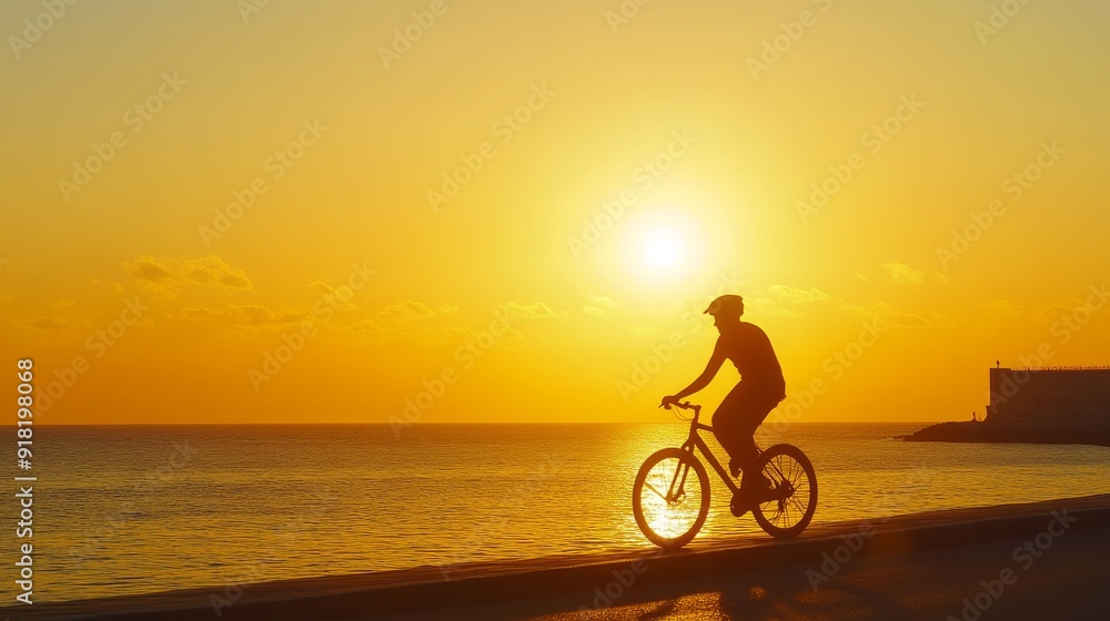 Fototapeta premium people riding bicycle