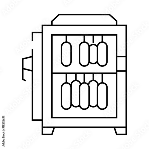 intensive cooling chamber line icon vector. intensive cooling chamber sign. isolated contour symbol black illustration