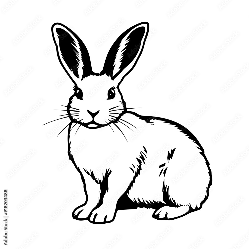 Fototapeta premium vector illustration of a rabbit