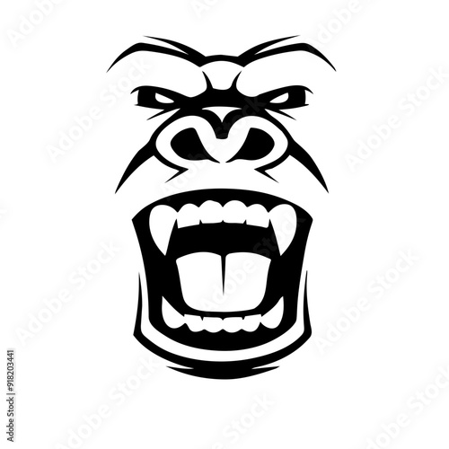 angry face of a monkey