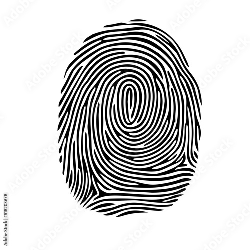 fingerprint on white