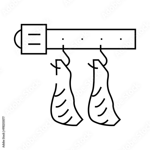 carcass conveyor line icon vector. carcass conveyor sign. isolated contour symbol black illustration