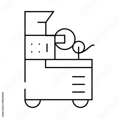 packing machines line icon vector. packing machines sign. isolated contour symbol black illustration