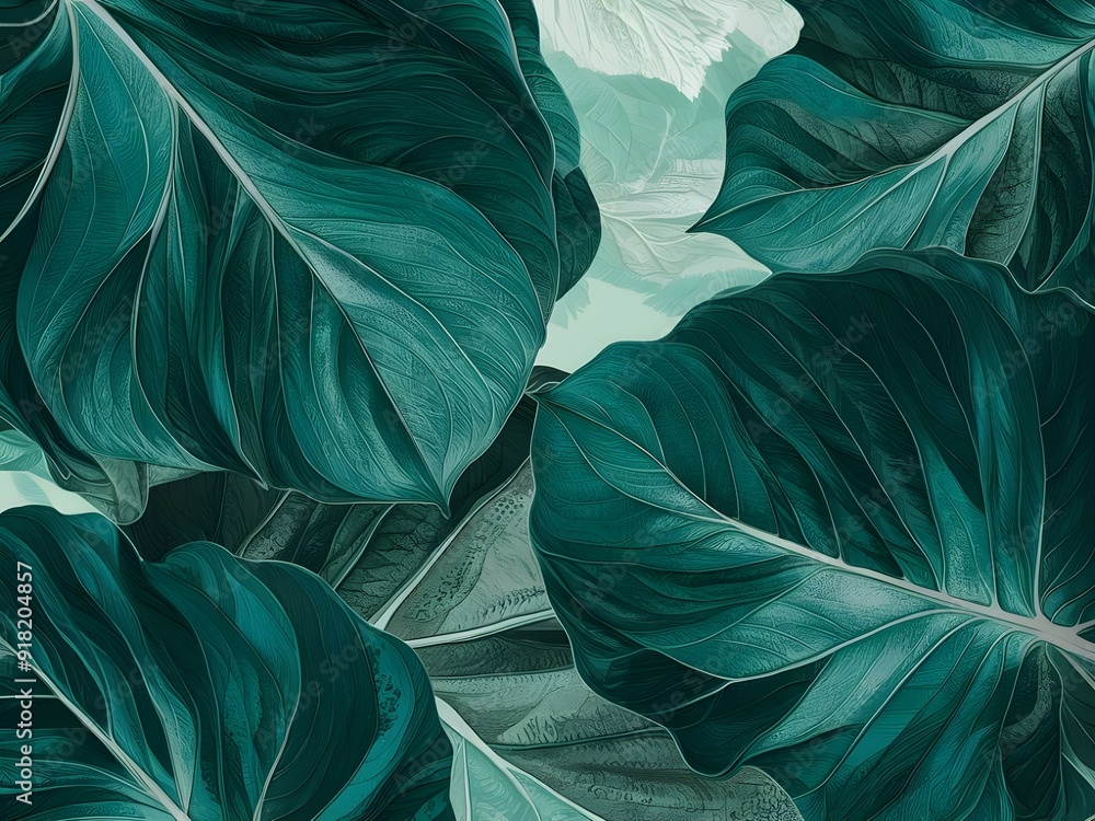 leaves illustration background Generative Ai leaves illustration background Generative Ai