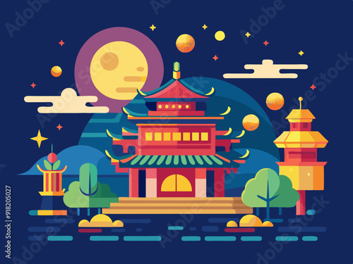 Mid Autumn Festival in Korea Chuseok design