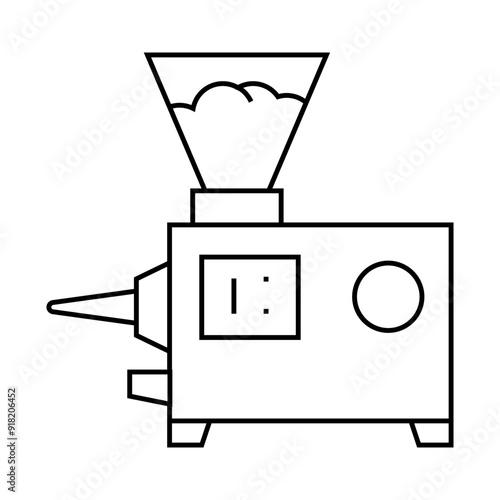 vacuum syringe line icon vector. vacuum syringe sign. isolated contour symbol black illustration