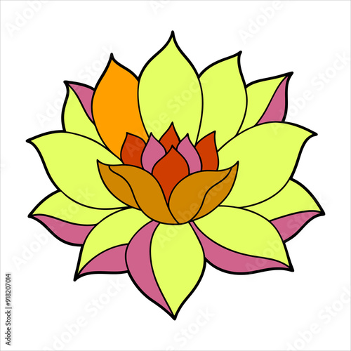 Timeless Elegance Mandala Stale Flower Vector Illustration