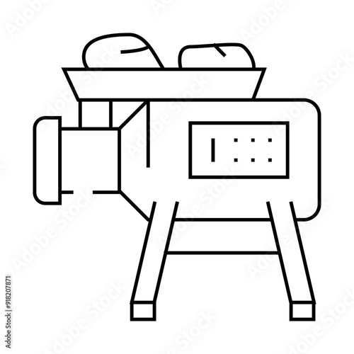 meat grinder line icon vector. meat grinder sign. isolated contour symbol black illustration