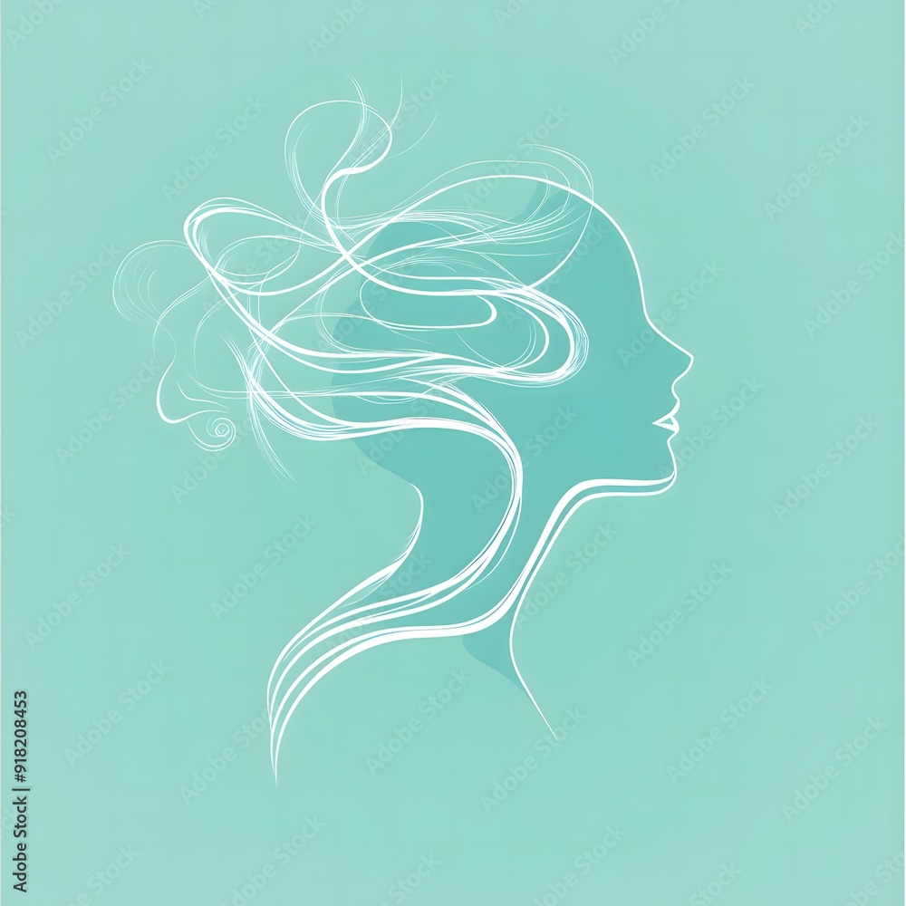A head full of thoughts, fear, chaos, problems to solve. A swirl of emotions. Mental health concept A head full of thoughts, fear, chaos, problems to solve. A swirl of emotions. Mental health concept