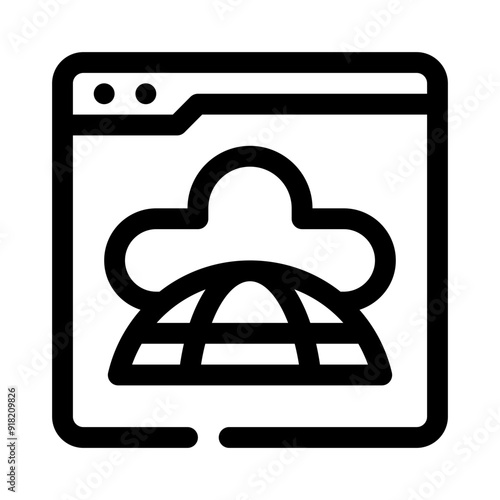 cloud line icon