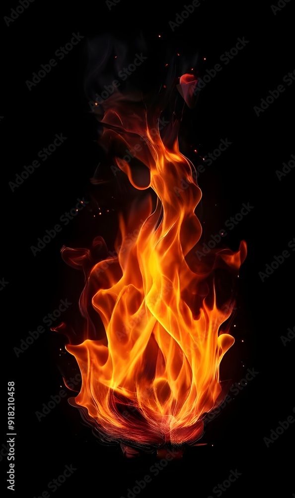 Black background with a small flame in the middle
Black background with a small flame in the middle