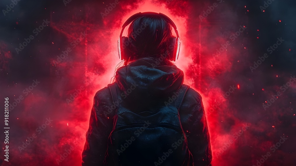gaming banner template video cannal frame polygonal. Generative AI gaming banner template video cannal frame polygonal. Generative AI