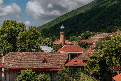 Old mosques in the city of Sheki, Azerbaijan