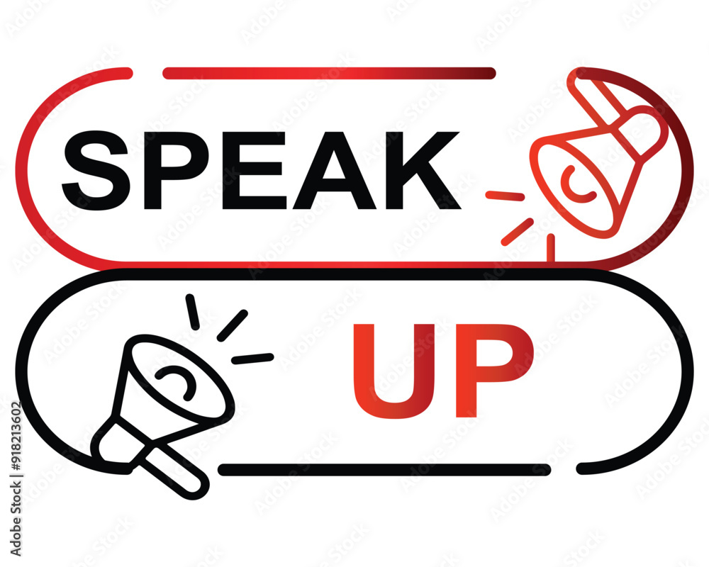 Obraz premium speak up button on white background. speak up button sign