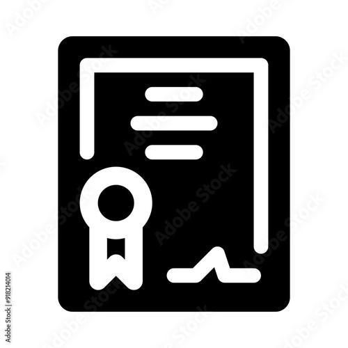 certification glyph icon