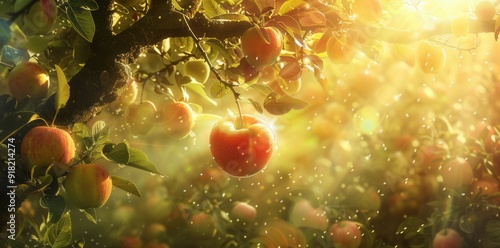 Fototapeta Naklejka Na Ścianę i Meble -  Fruits of the Spirit. High detailed image showcasing various fruits