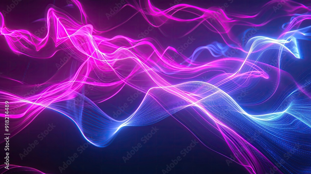 Vibrant abstract light waves in pink and blue hues, creating a dynamic and energetic atmosphere perfect for modern designs. Vibrant abstract light waves in pink and blue hues, creating a dynamic and energetic atmosphere perfect for modern designs.