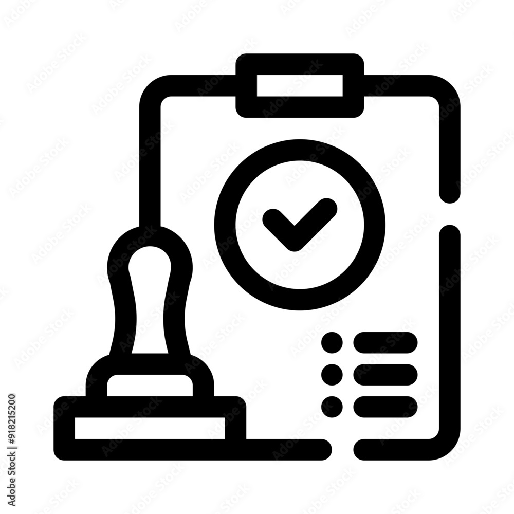 Fototapeta premium contract line icon