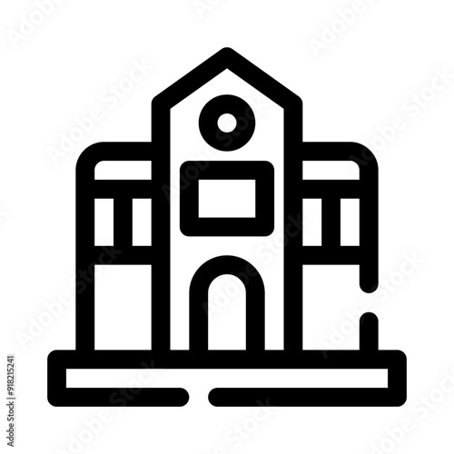 headquarters line icon