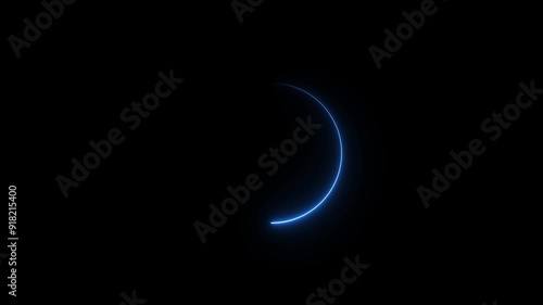 Wallpaper Mural Glowing neon circle loading frame animation. Torontodigital.ca