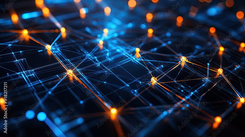 Abstract background with glowing connections representing modern technology and digital communication. Abstract background with glowing connections representing modern technology and digital communication.