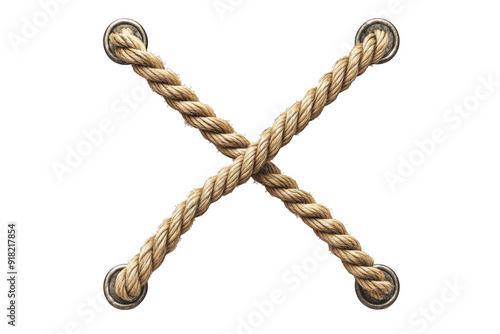 Diamond-Shaped Twisted Rope with Grommets photo