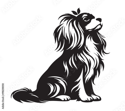 dog head black silhouette isolated