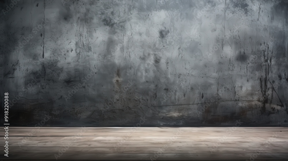 Concrete Wall With Wooden Floor Concrete Wall With Wooden Floor