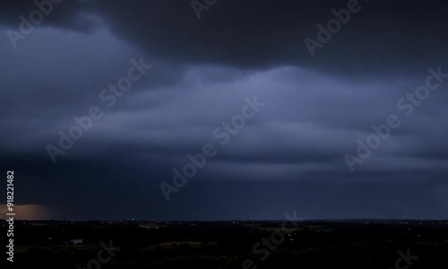 storm clouds over the city