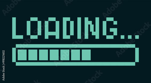 download progress in pixel retro style