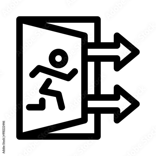 evacuation line icon
