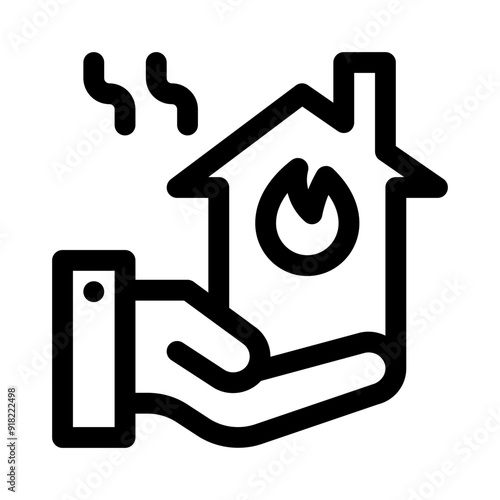 natural disaster line icon