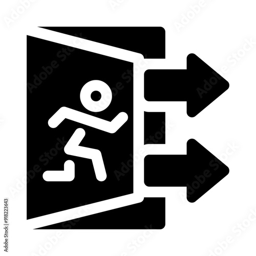 evacuation glyph icon