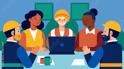 Labor Rights Meeting: Group of Union Members in Strategic Discussion