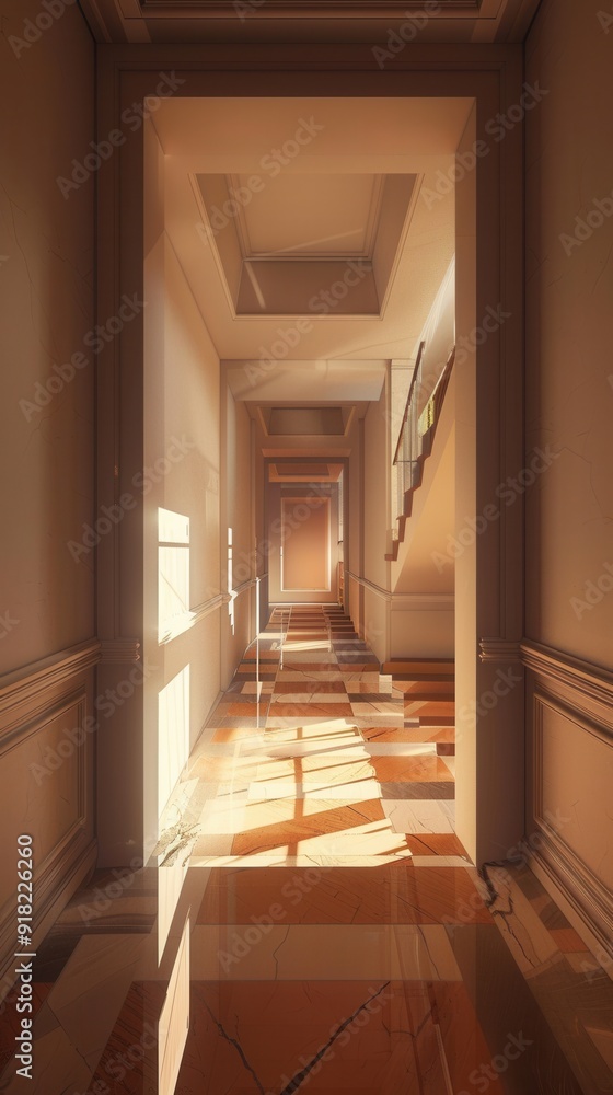 Illusionary Space. Modern Interior Design Concept Illusionary Space. Modern Interior Design Concept