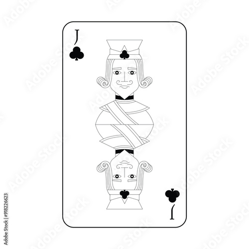 The playing card is the black jack of clubs.