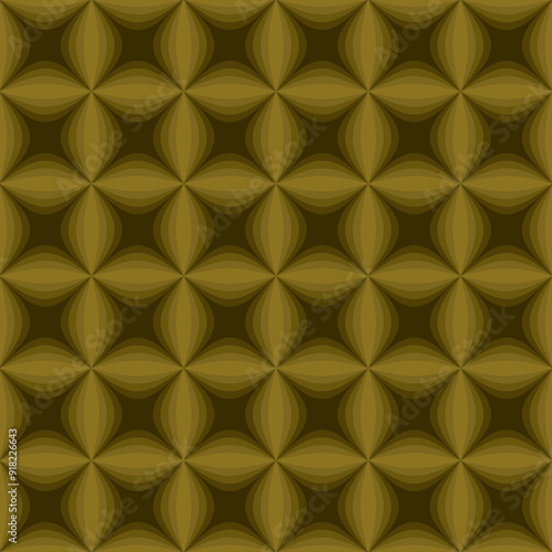 Seamless pattern consisting of layered flower petal shapes with shades of brown. Suitable for textile designs, fabrics, wallpapers, backgrounds, etc.