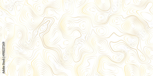 Abstract background wavy topographic line map. Contour geography map grid abstract backdrop. Seamless pattern and banner design. Modern and dynamic feel to topographic mapping vector illustration.